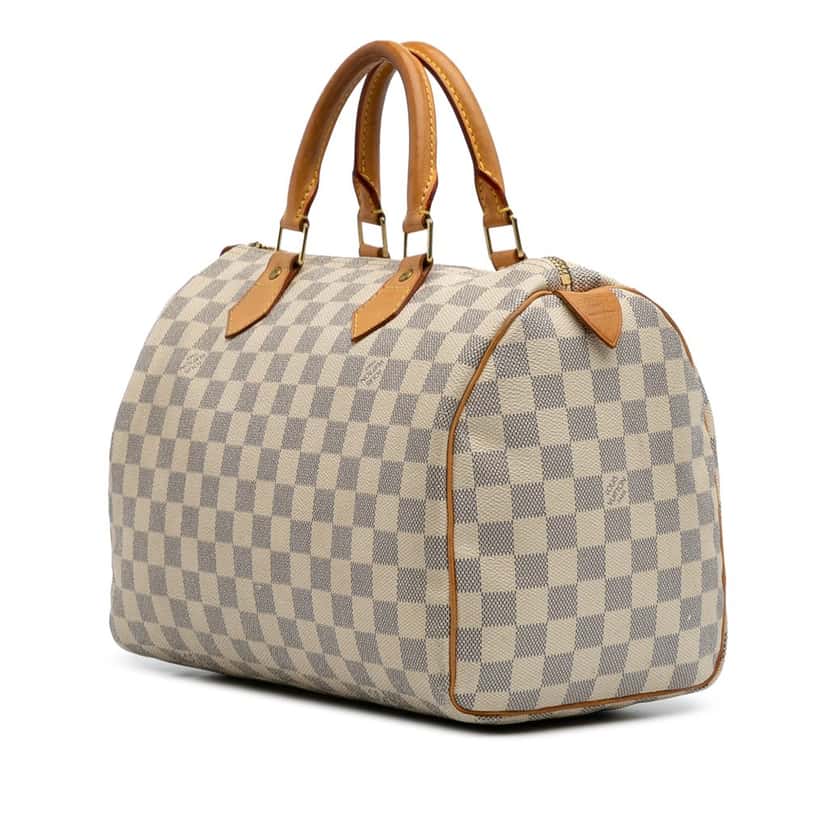 Louis Vuitton Damier Azur Speedy 30 White Canvas Good condition - Back View