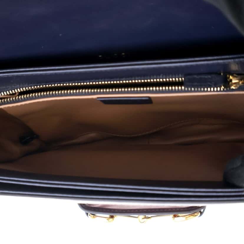 Gucci Small Corduroy Horsebit 1955 Shoulder Bag Pink Velvet Good condition - Box View