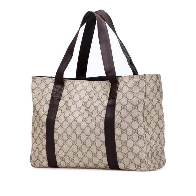 Gucci GG Supreme Tote Brown Canvas Good condition - Back View