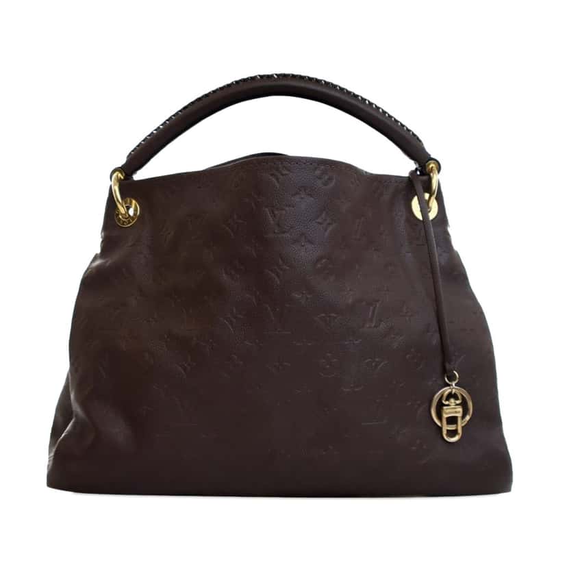 Louis Vuitton Monogram Empreinte Artsy MM Brown Leather Good condition - Front View
