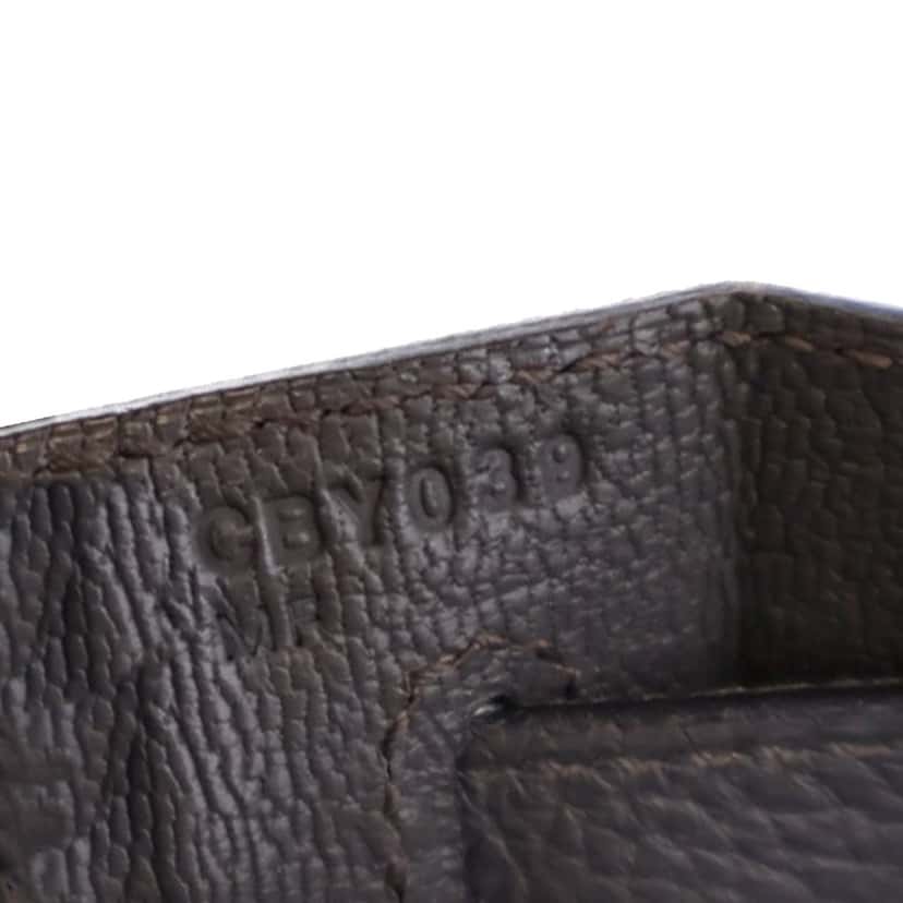 Hermès Togo Kelly II Retourne 28 Grey Leather Good condition - Box View