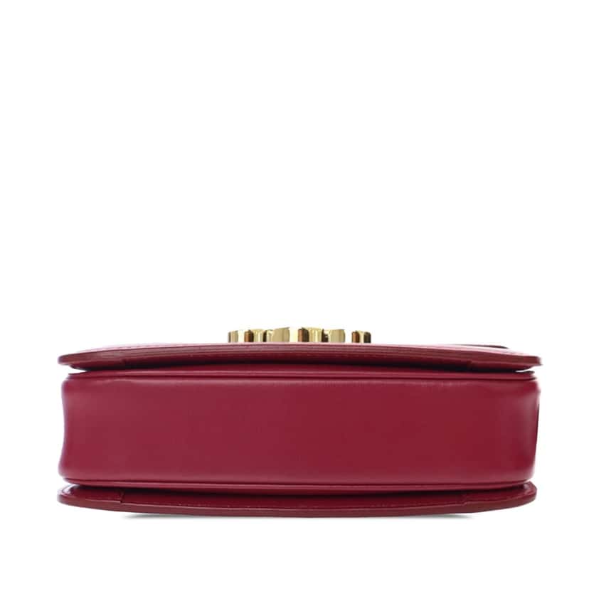 Celine Teen Shiny Calfskin Triomphe Crossbody Red Leather Good condition - Box View