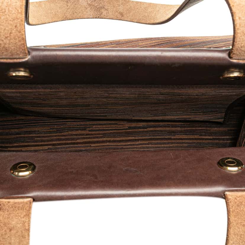 Hermès Vibrato Herbag Cabas PM Brown Leather Good condition - Model View