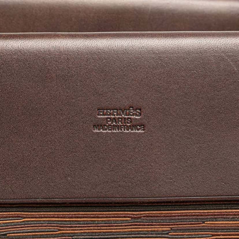 Hermès Vibrato Herbag Cabas PM Brown Leather Good condition - Box View