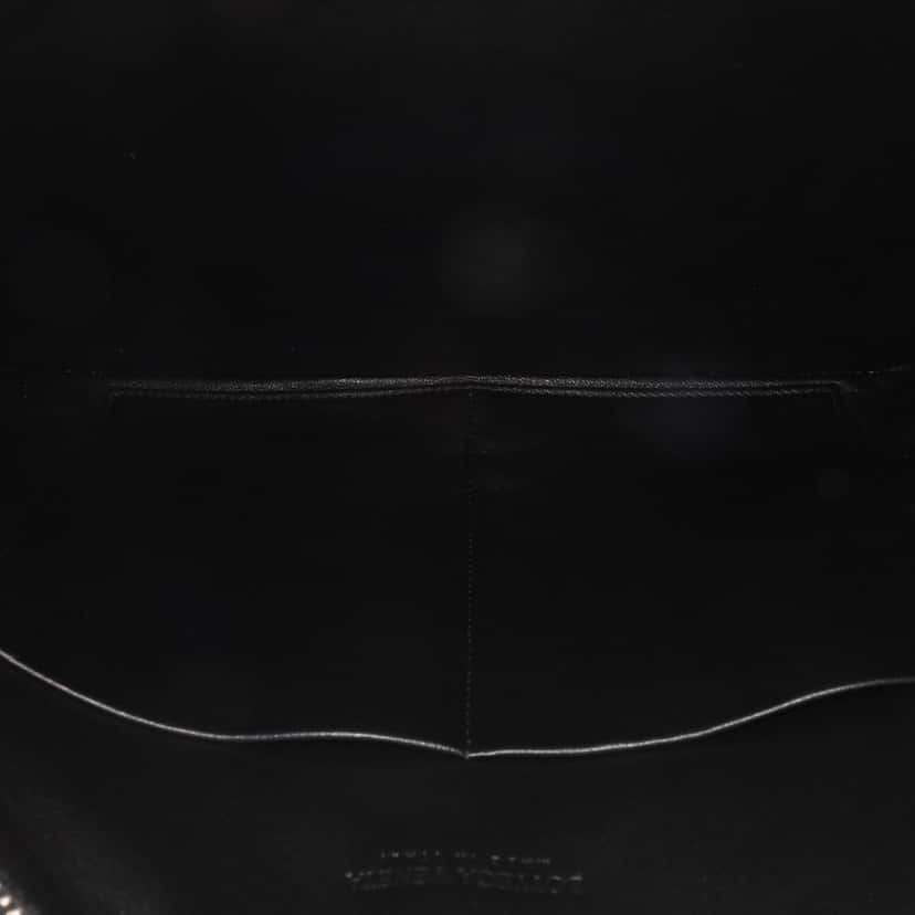 Bottega Veneta Lambskin Embossed Intrecciato Triple Zip Messenger Bag Black Leather Good condition - Model View
