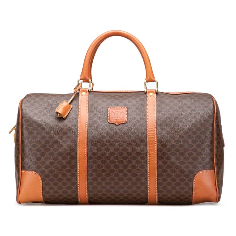 Celine Macadam Coated Canvas Travel Bag Brown Canvas Good condition - Front View