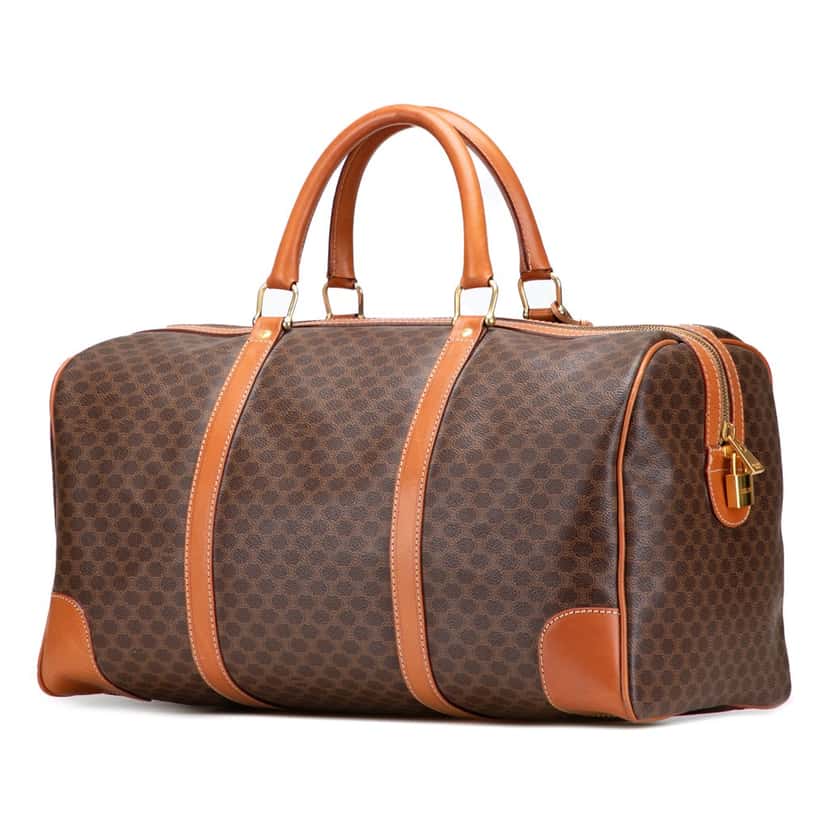 Celine Macadam Coated Canvas Travel Bag Brown Canvas Good condition - Back View
