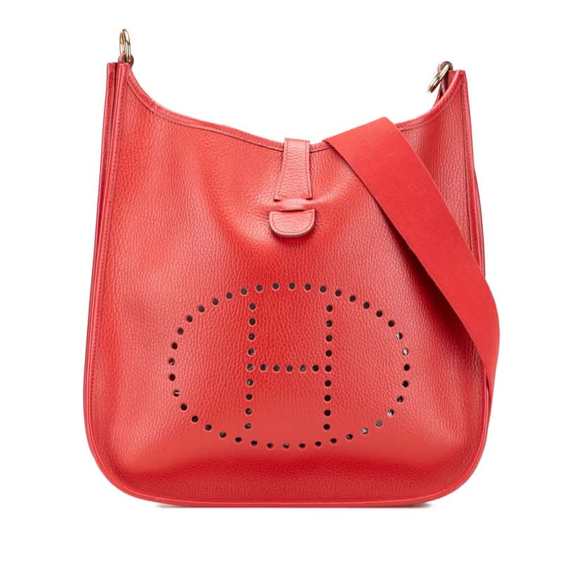 Hermès Clemence Evelyne I 33 Red Leather Very good condition - Front View