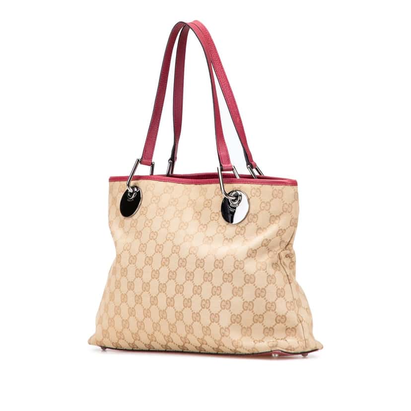 Gucci GG Canvas Eclipse Tote Brown Canvas Good condition - Back View