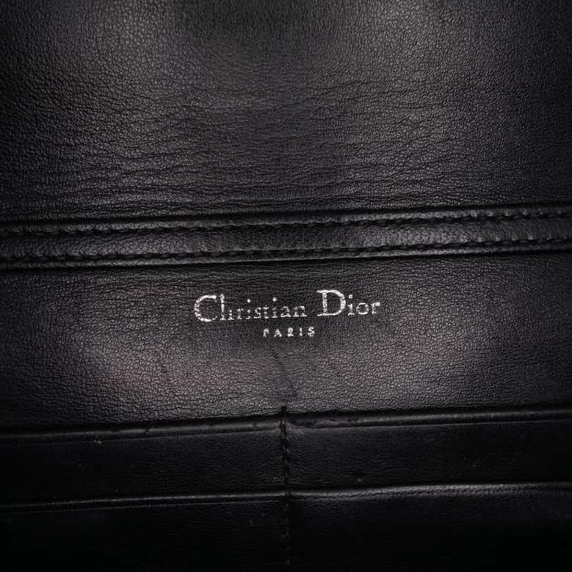 Dior Grained Calfskin Diorama Wallet on Chain Black Leather Good condition - Box View