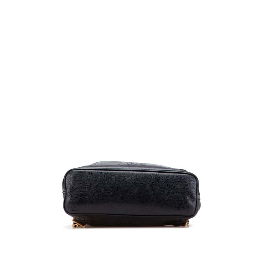 Chanel Caviar Triple CC Backpack Black Leather Good condition - Inside View