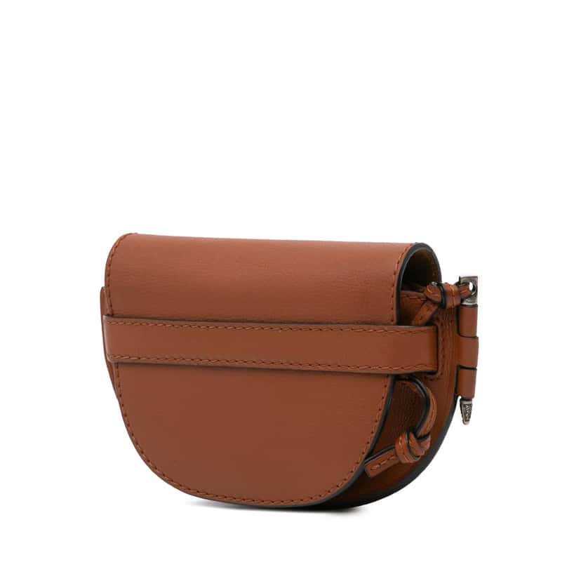 Loewe Mini Leather Gate Crossbody Brown Leather Good condition - Back View