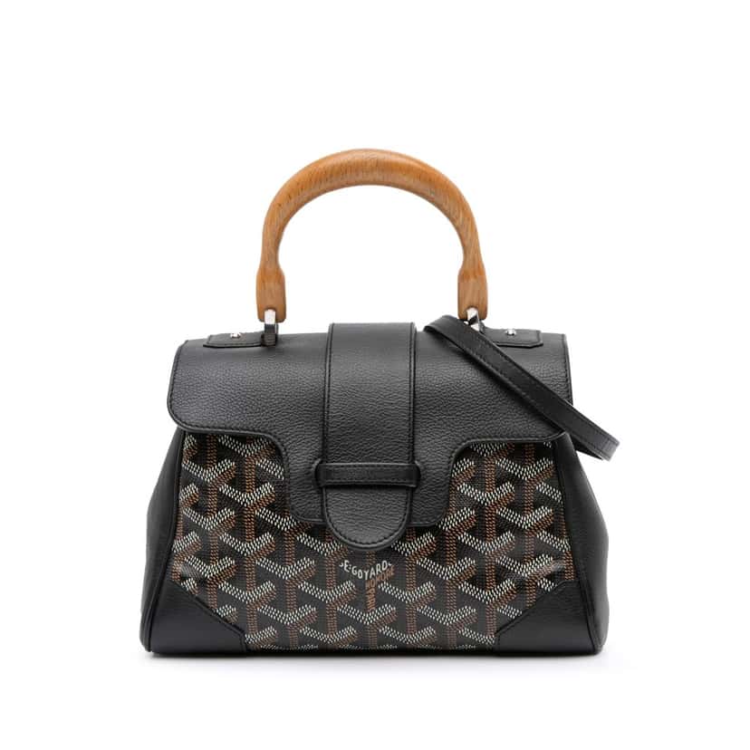 Goyard Mini Goyardine Saigon Souple Black Canvas Good condition - Front View
