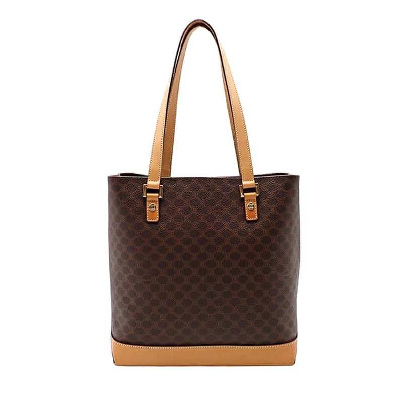 Celine Macadam Coated Canvas Tote Brown Canvas Good condition - Front View