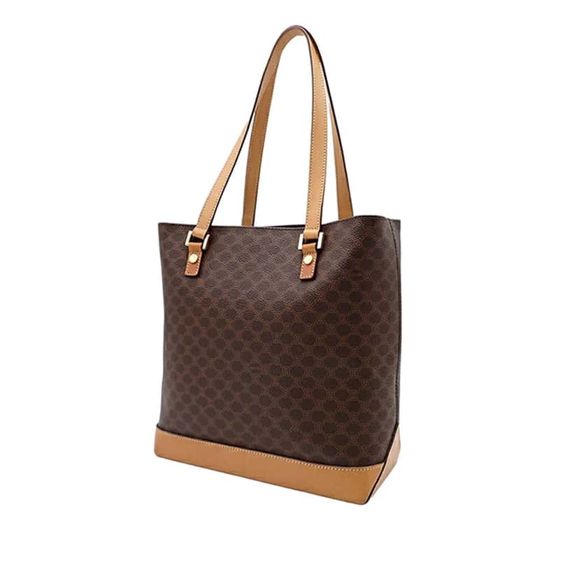 Celine Macadam Coated Canvas Tote Brown Canvas Good condition - Back View