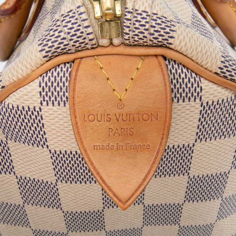 Louis Vuitton Damier Azur Speedy 30 White Canvas Good condition - Box View