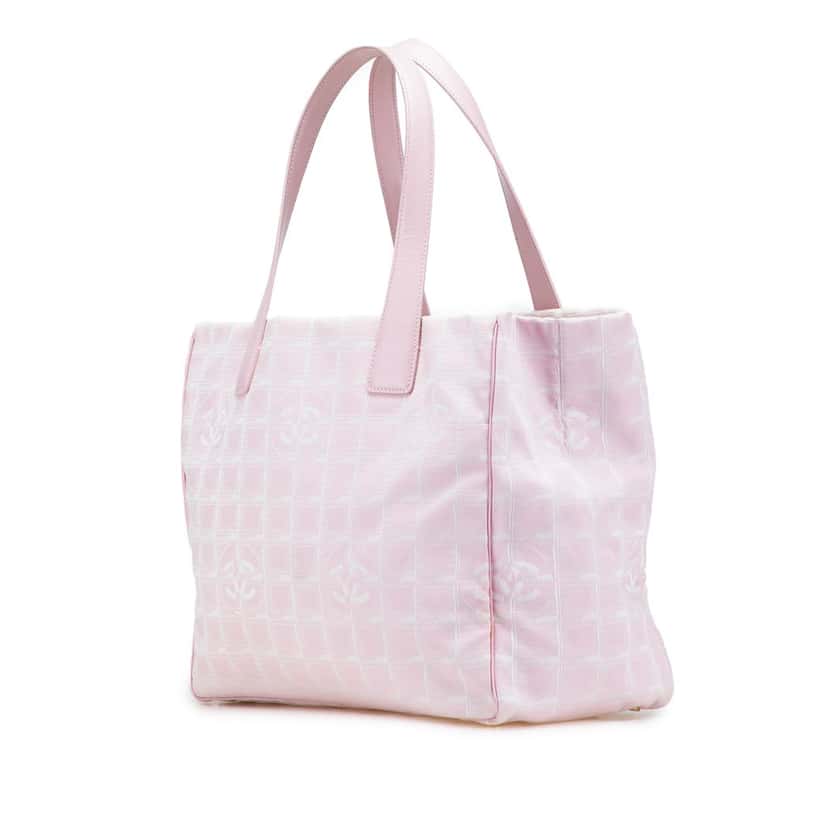 Chanel New Travel Line Nylon Tote Pink Good condition - Back View