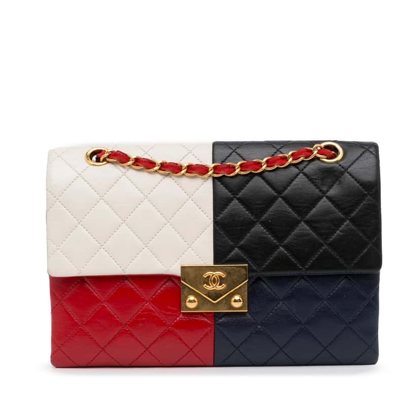 Chanel Pagoda Colorblocking Shoulder Bag MultiColor Leather Fair condition - Front View