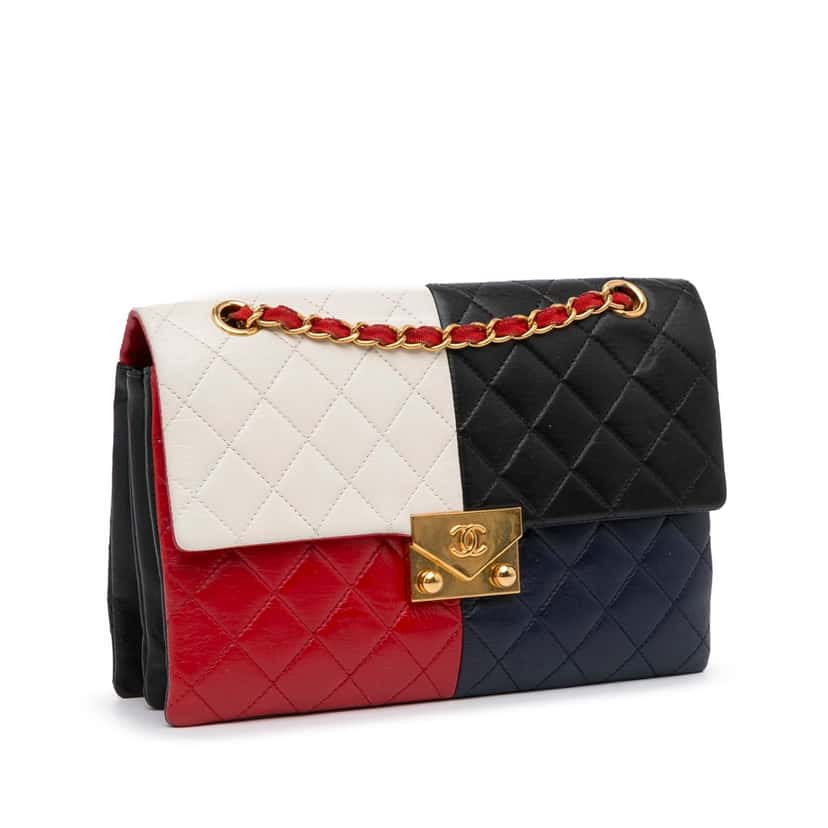 Chanel Pagoda Colorblocking Shoulder Bag MultiColor Leather Fair condition - Back View