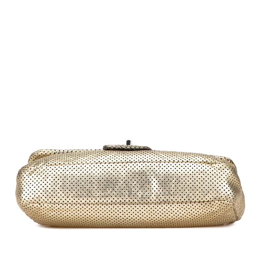 Chanel Medium Perforated Calfskin Reissue Drill Flap Gold Leather Good condition - Inside View