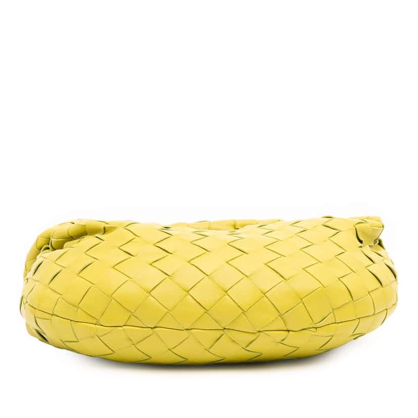 Bottega Veneta Mini Nappa Intrecciato Jodie Yellow Leather Good condition - Inside View