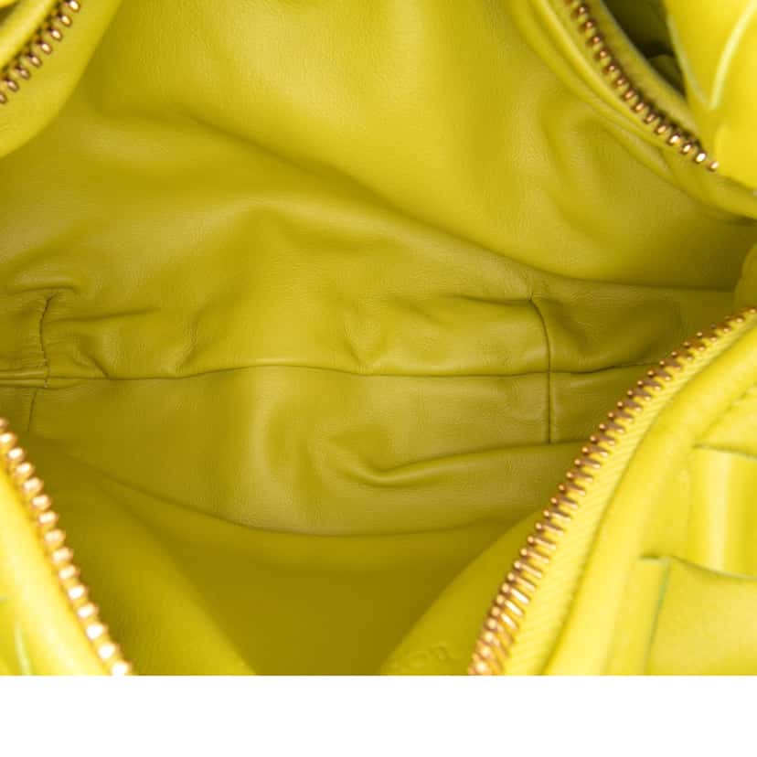 Bottega Veneta Mini Nappa Intrecciato Jodie Yellow Leather Good condition - Model View