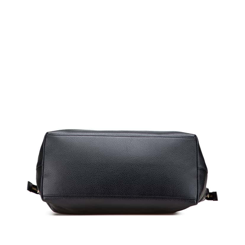 Gucci Large Dollar Calfskin GG Charm Dome Satchel Black Leather Good condition - Inside View