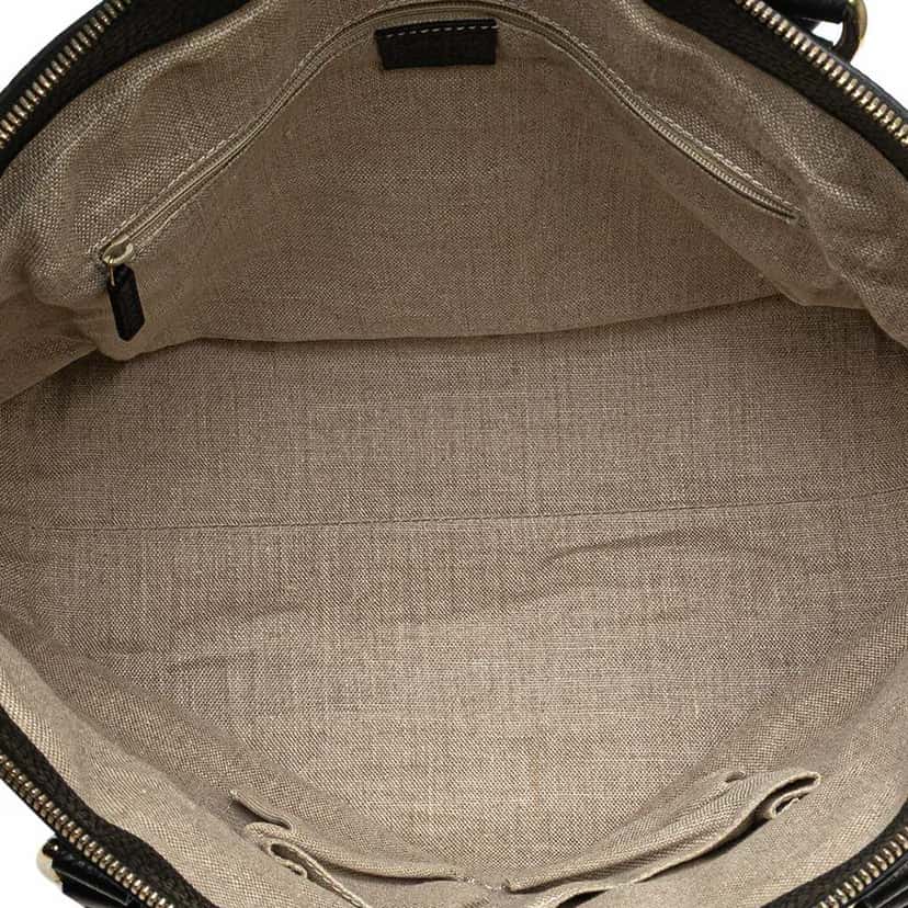 Gucci Large Dollar Calfskin GG Charm Dome Satchel Black Leather Good condition - Model View