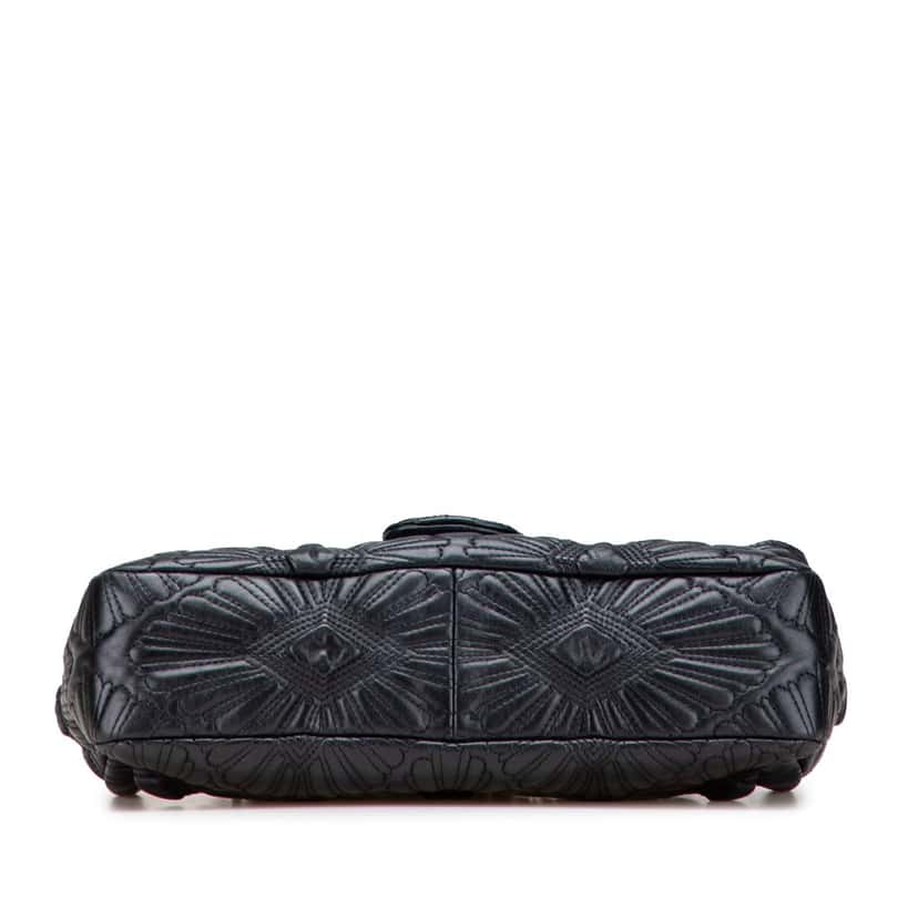 Chanel Quilted Calfskin Ca D'Oro Flap Black Leather Good condition - Inside View