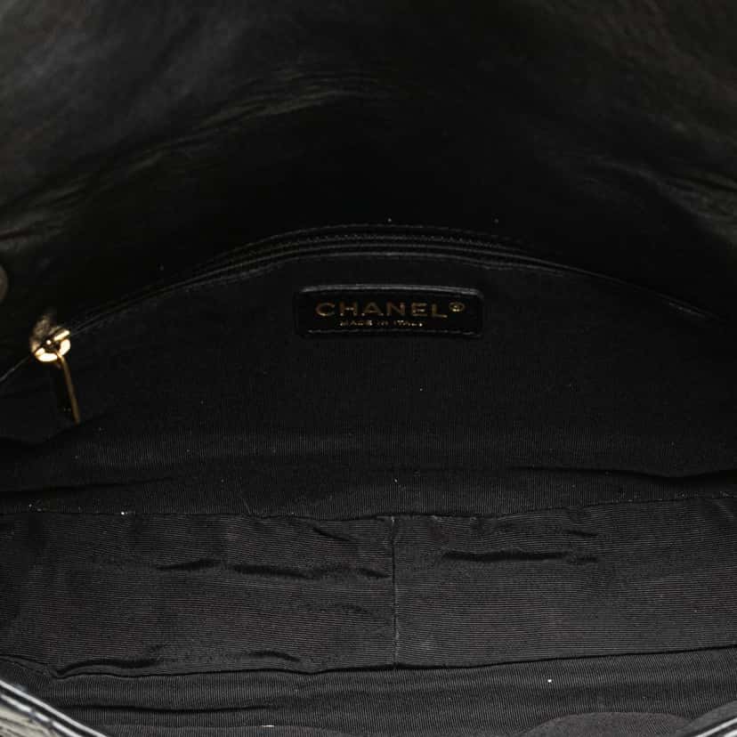 Chanel Quilted Calfskin Ca D'Oro Flap Black Leather Good condition - Model View