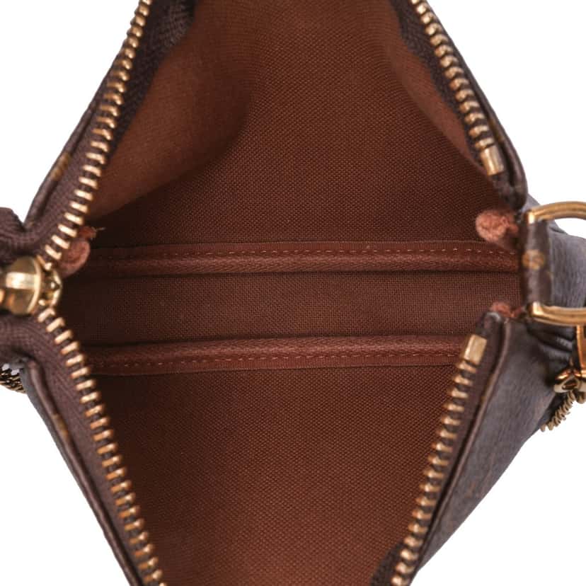 Louis Vuitton Monogram Mini Pochette Accessoires Brown Canvas Good condition - Model View