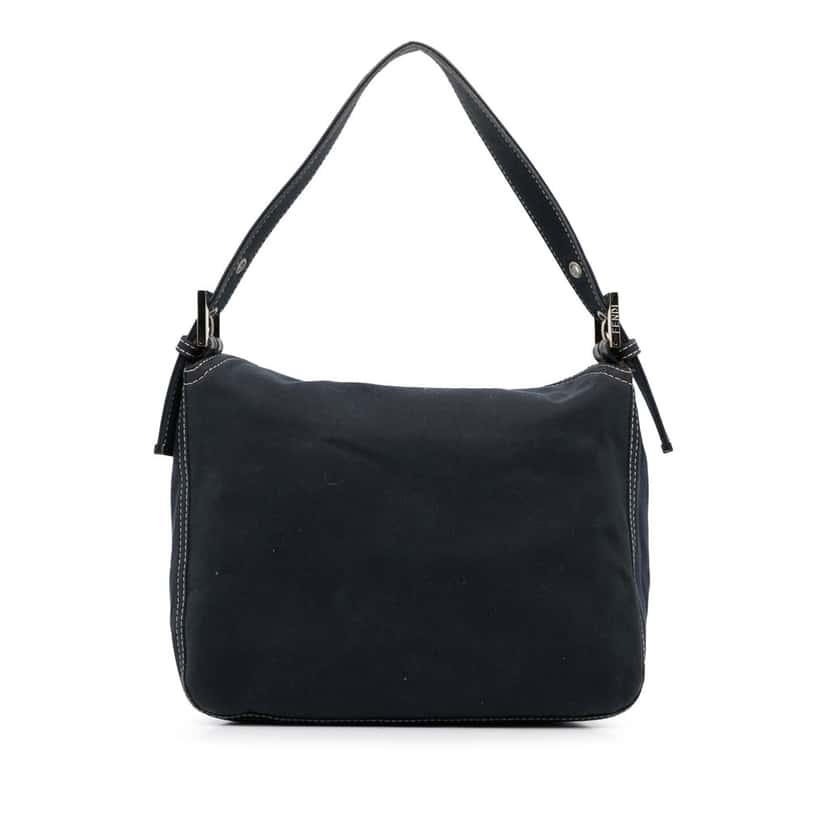 Fendi Canvas FF Marble Double Flap Shoulder Bag Blue Canvas Good condition - Model View