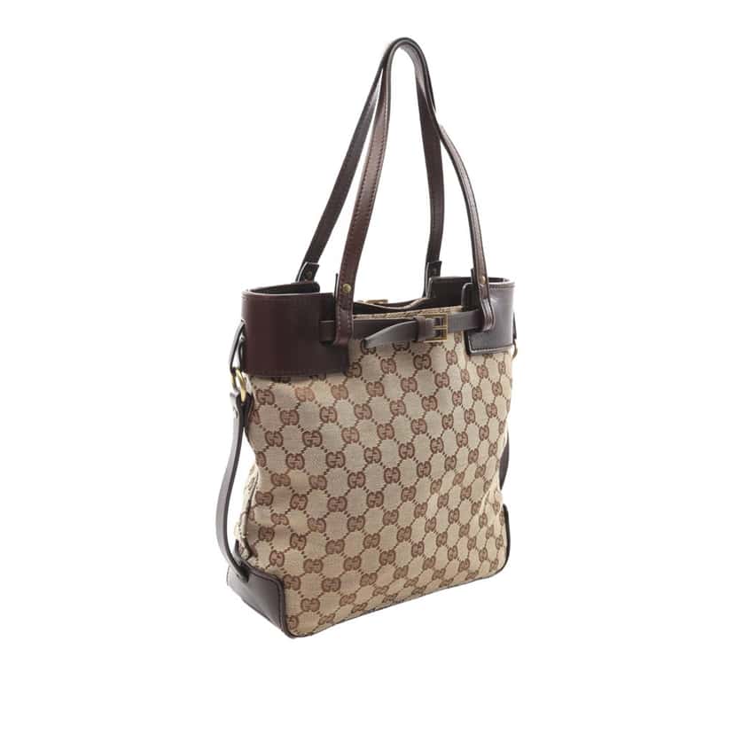Gucci GG Canvas Tote Brown Canvas Good condition - Back View