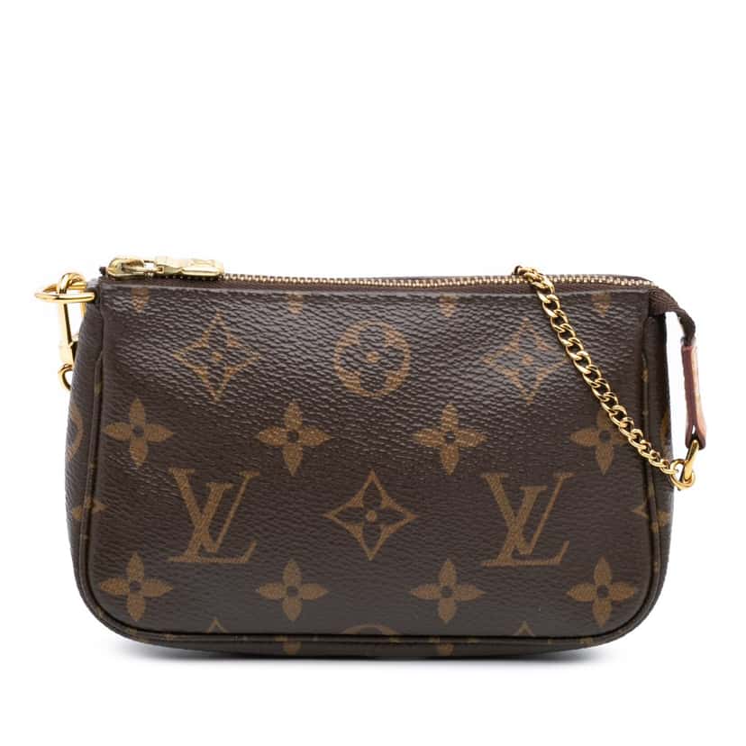 Louis Vuitton Monogram Mini Pochette Accessoires Brown Canvas Good condition - Front View