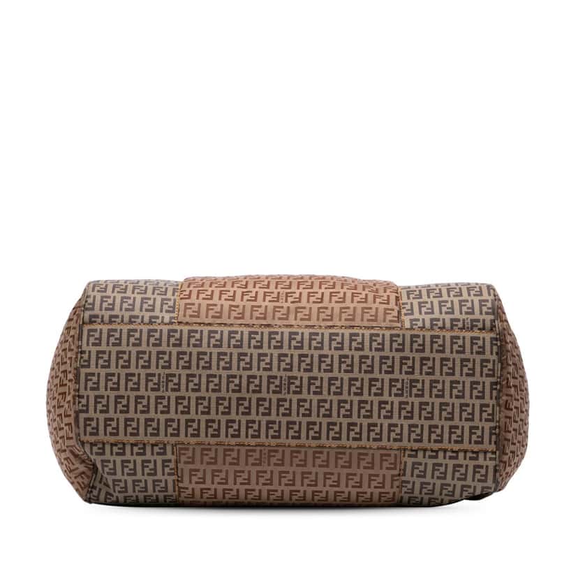Fendi Zucchino Nylon and Spalmati Grande Pillow Tote Brown Good condition - Inside View