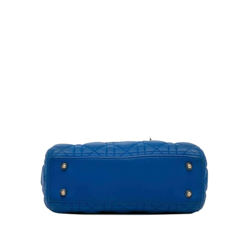 Dior Small Lambskin Cannage My ABC Lady Dior Blue Leather Good condition - Box View