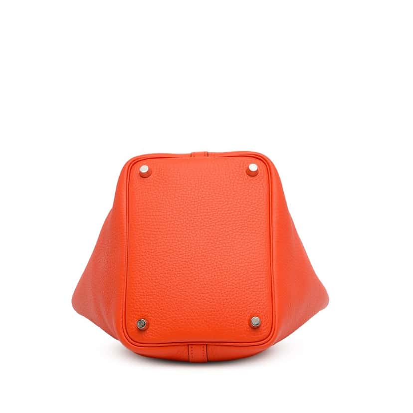 Hermès Clemence Picotin Lock 18 Orange Leather Good condition - Model View