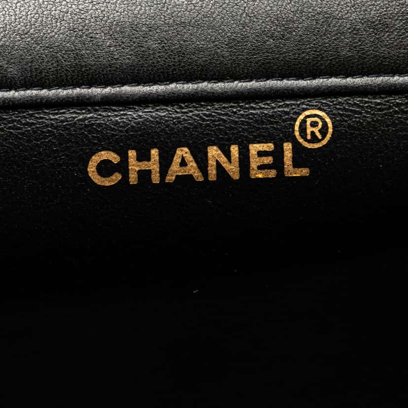 Chanel Medium Quilted Lambskin Double Sided Flap Black Leather Good condition - Box View