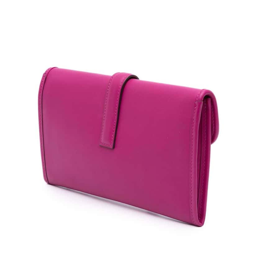 Hermès Swift Jige Duo Pink Leather Good condition - Back View