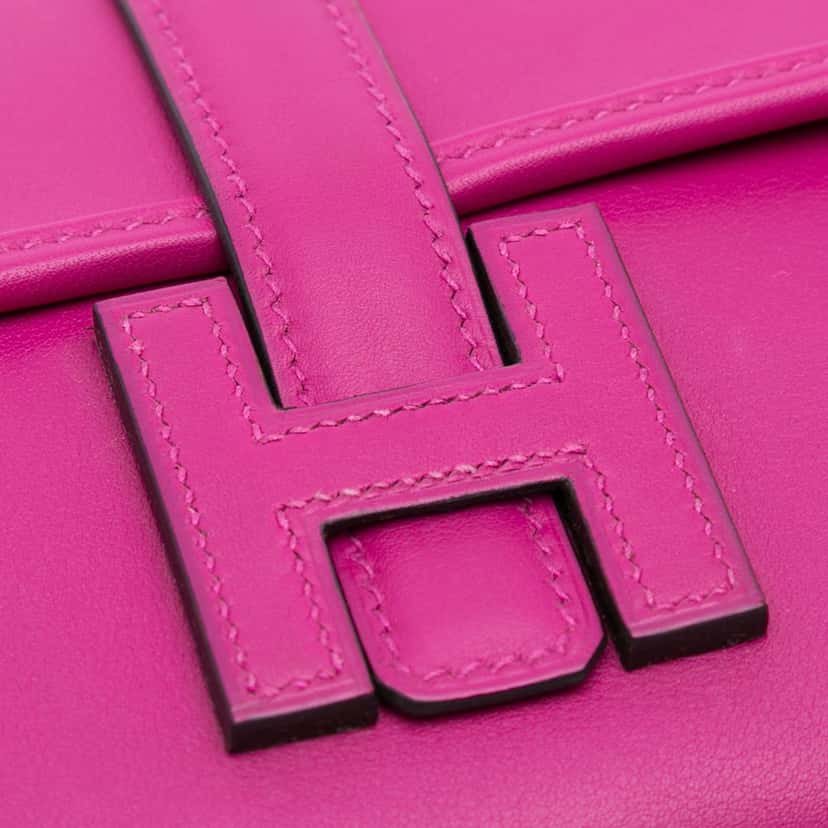 Hermès Swift Jige Duo Pink Leather Good condition - Model View