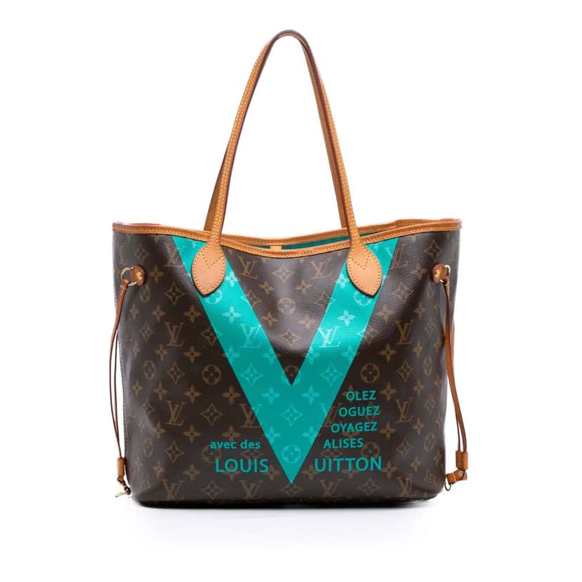 Louis Vuitton Monogram V Neverfull MM Brown Canvas Good condition - Front View