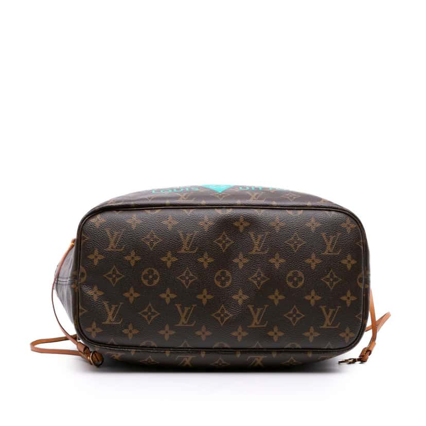 Louis Vuitton Monogram V Neverfull MM Brown Canvas Good condition - Inside View