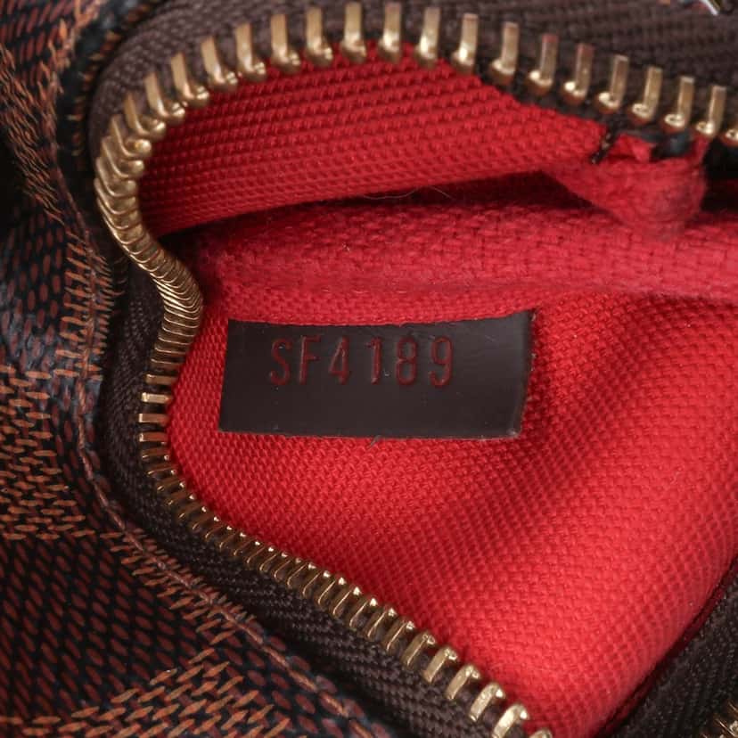 Louis Vuitton Damier Ebene Mini Pochette Accessoires Brown Canvas Good condition - Box View