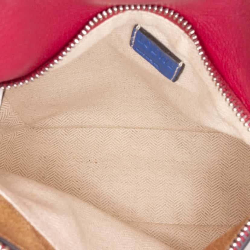 Loewe Mini Calfskin Zigzag Puzzle Edge Satchel White Leather Good condition - Model View