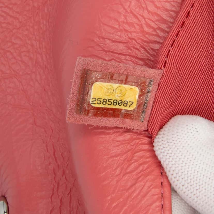 Chanel Crumpled Calfskin Bi Quilted Vintage Full Flap Pink Leather Good condition - Box View