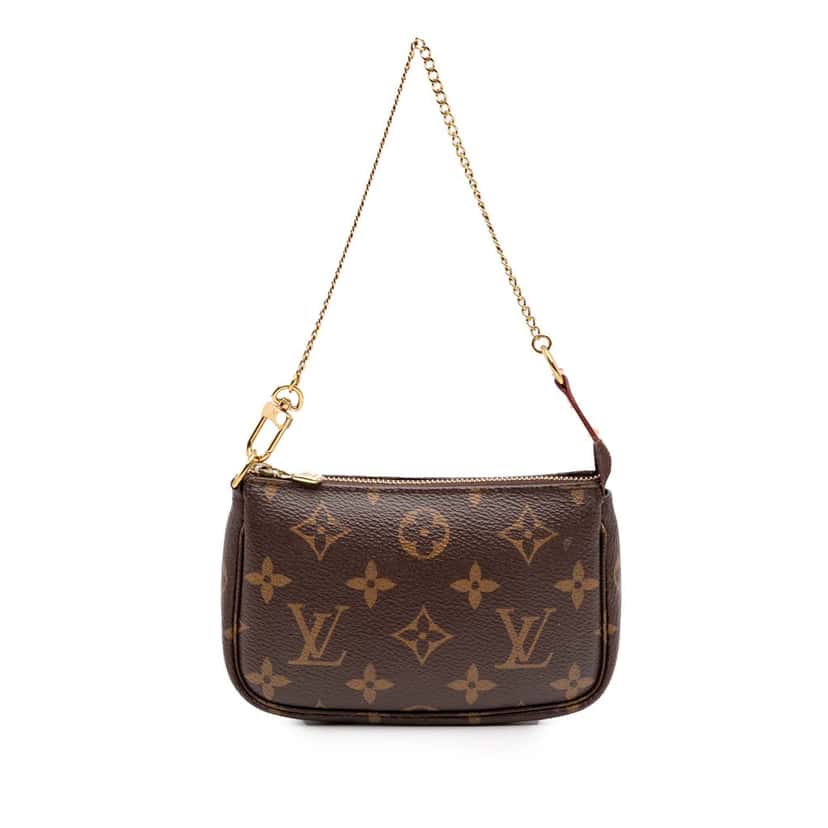 Louis Vuitton Monogram Mini Pochette Accessoires Brown Canvas Good condition - Front View