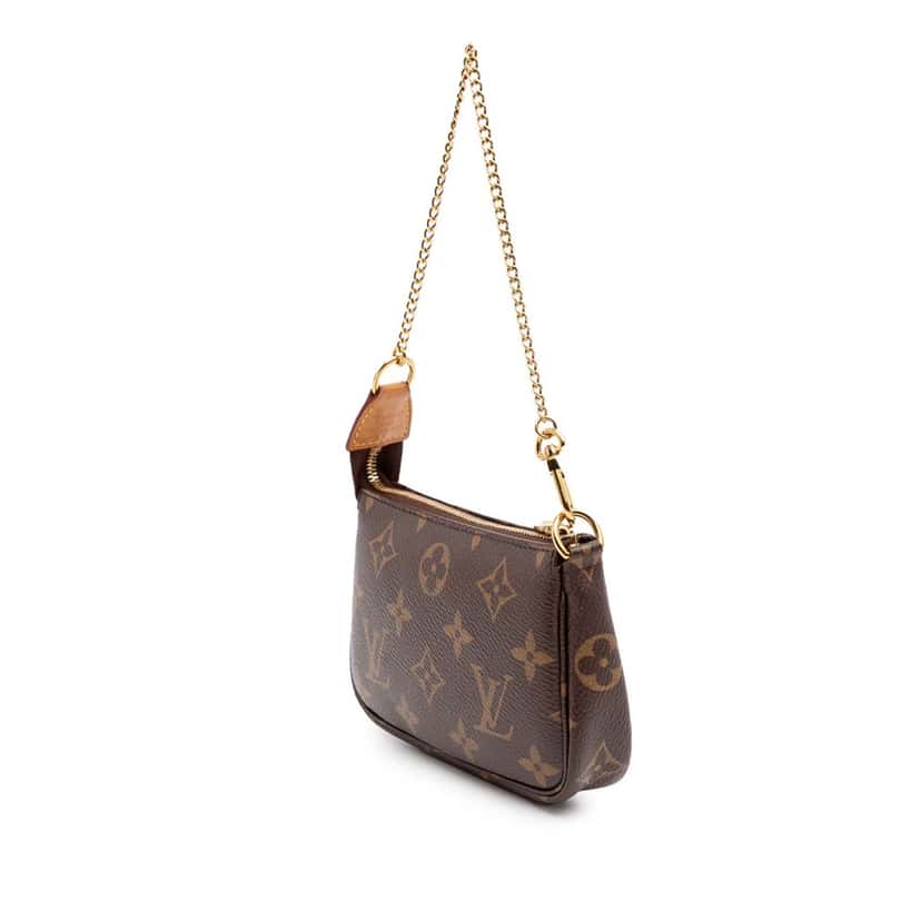 Louis Vuitton Monogram Mini Pochette Accessoires Brown Canvas Good condition - Back View