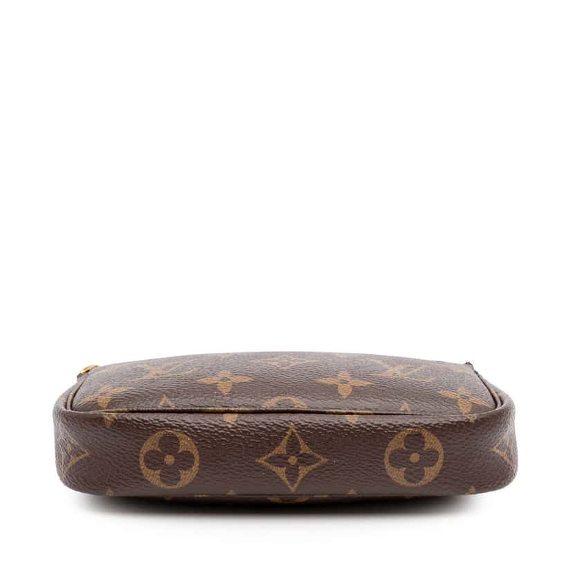 Louis Vuitton Monogram Mini Pochette Accessoires Brown Canvas Good condition - Inside View