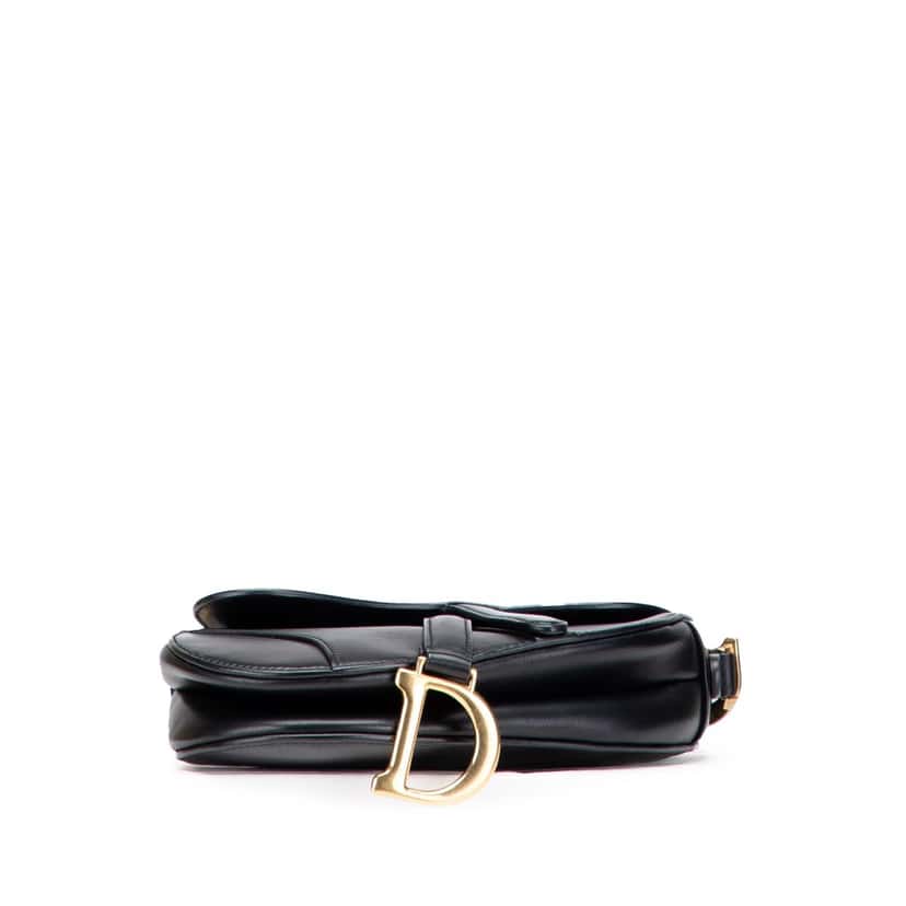 Dior Mini Leather Saddle Bag Black Leather Good condition - Inside View