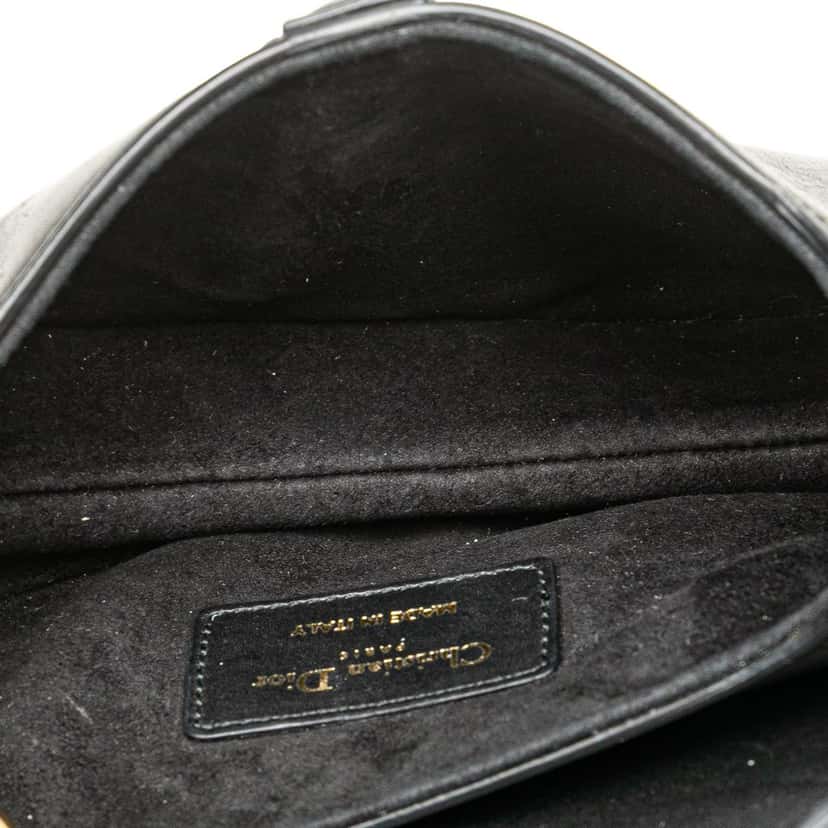 Dior Mini Leather Saddle Bag Black Leather Good condition - Model View